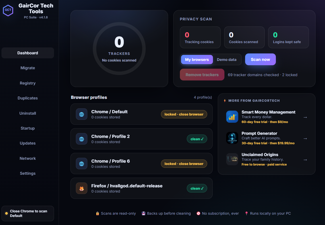 The GairCor Tech Tools interface